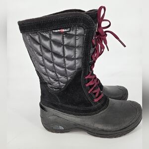 The North Face Women's ThermoBall Utility Mid Waterproof Black Boots size 7